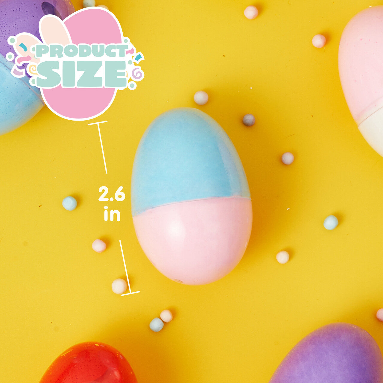 JOYFY 12 pre installed Easter eggs with Galaxy Mud, colorful clay with various accessories