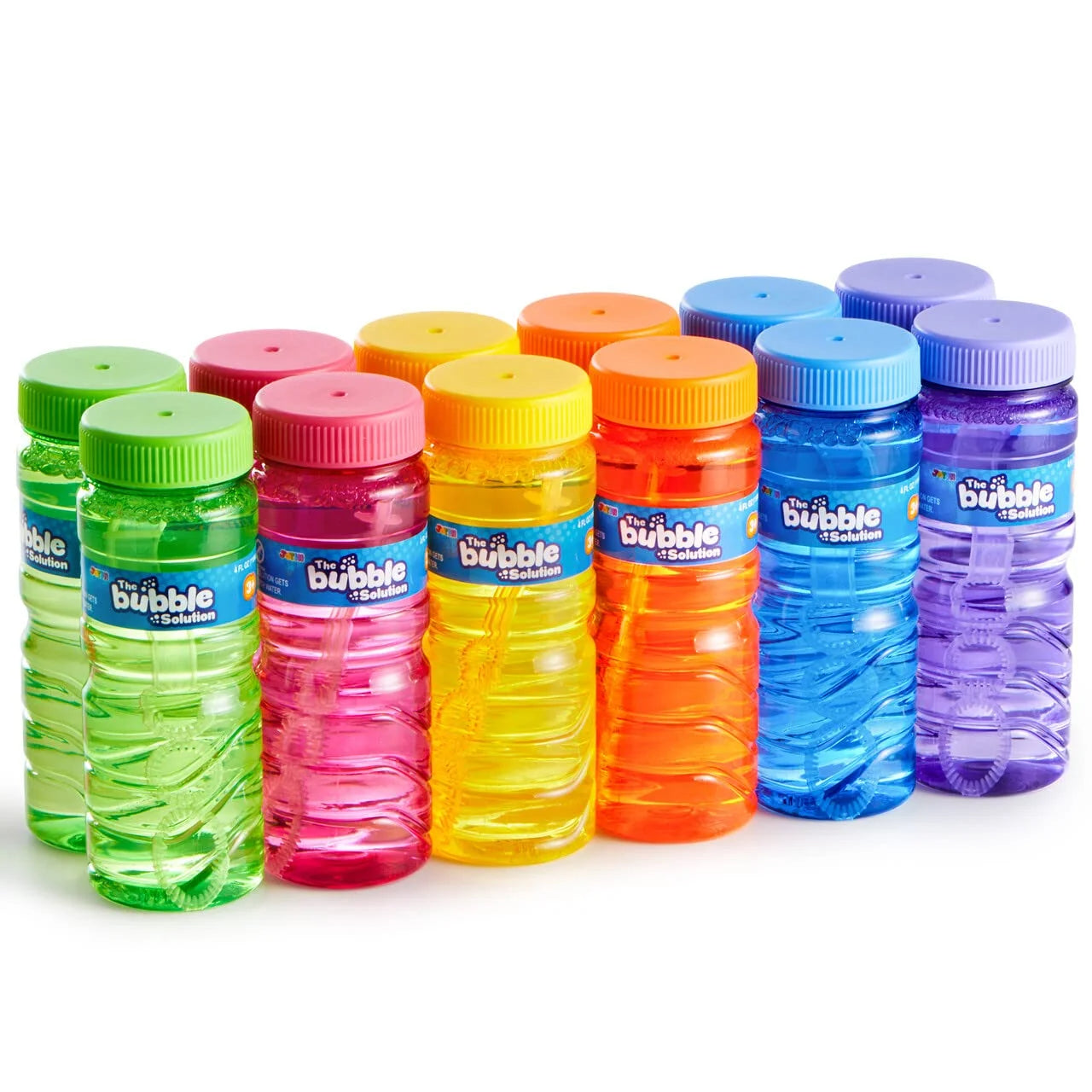 12Packs 4oz Bubble Bottles , Bubbles Party Favors, Bubble Solution Wand Bulk, Summer Toys Outside/Inside Use, Summer Gift for Kids