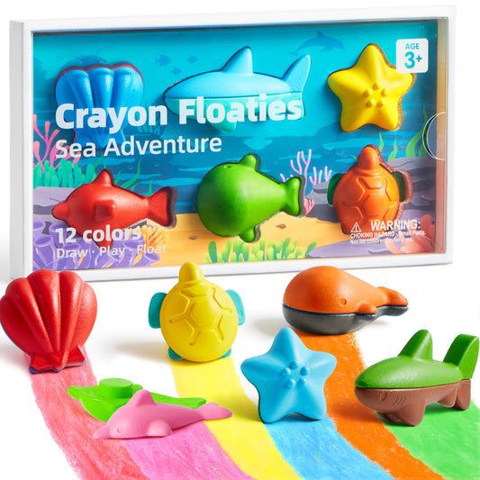 Joyfy 12 Colors Large Beeswax Toddler Crayons, Washable Safe Crayons for Kids,Toddler Art Supplies Birthday Easter Gifts