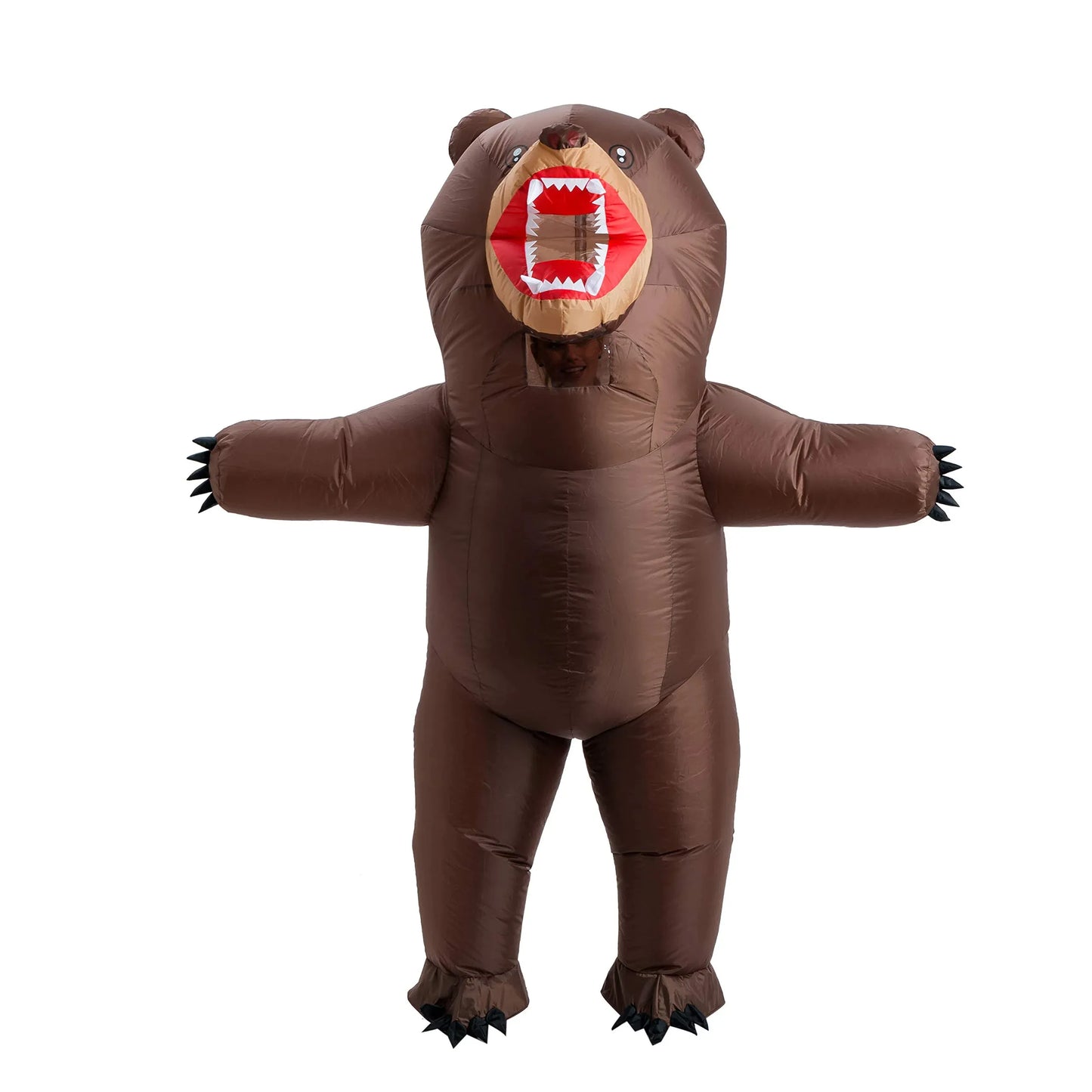 Syncfun Inflatable Costume for Kids, 8Ft Full Body Bear Air Blow-up Brown Suit Halloween Costume for Toddler Child