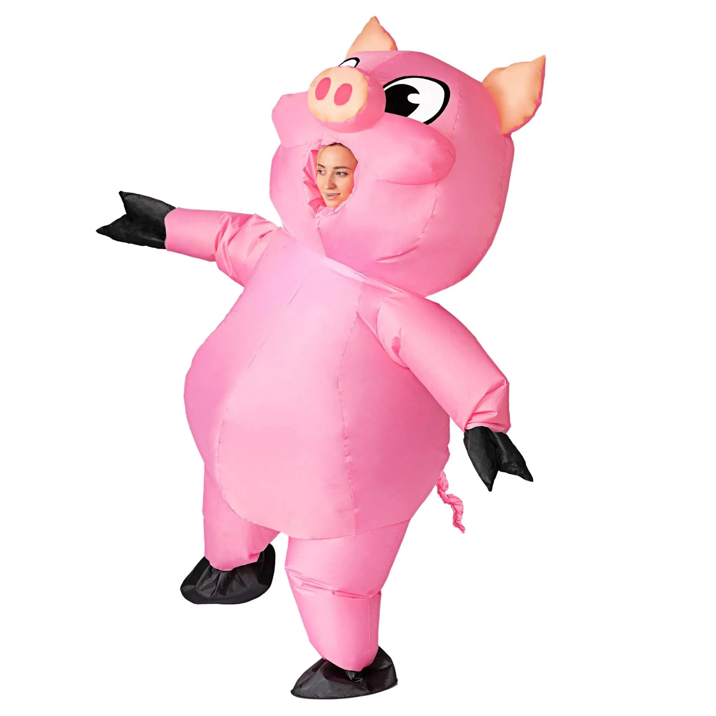 Syncfun Halloween Inflatable Costume for Adults, Air Blow-up Piggy Dress Up Unisex Cosplay Costume (Pink)