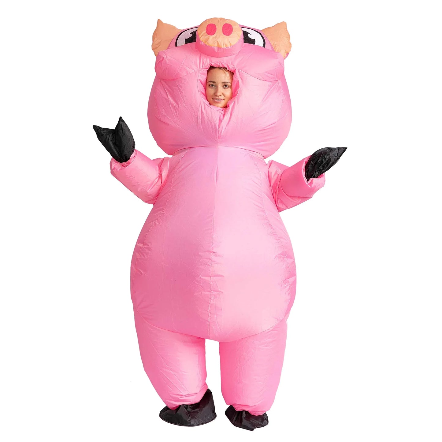 Syncfun Halloween Inflatable Costume for Adults, Air Blow-up Piggy Dress Up Unisex Cosplay Costume (Pink)