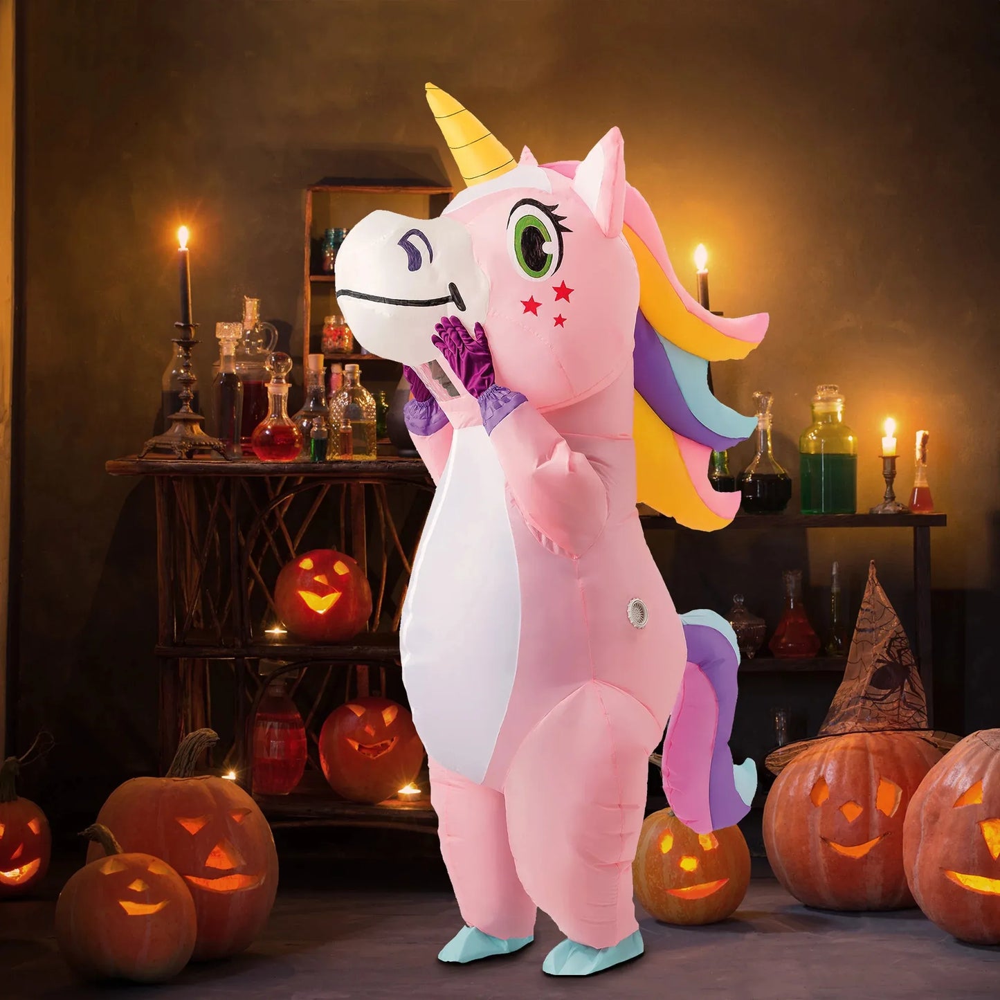 Syncfun Inflatable Costume for Adults, Full Body Unicorn Air Blow-up Halloween Costume Dress Up