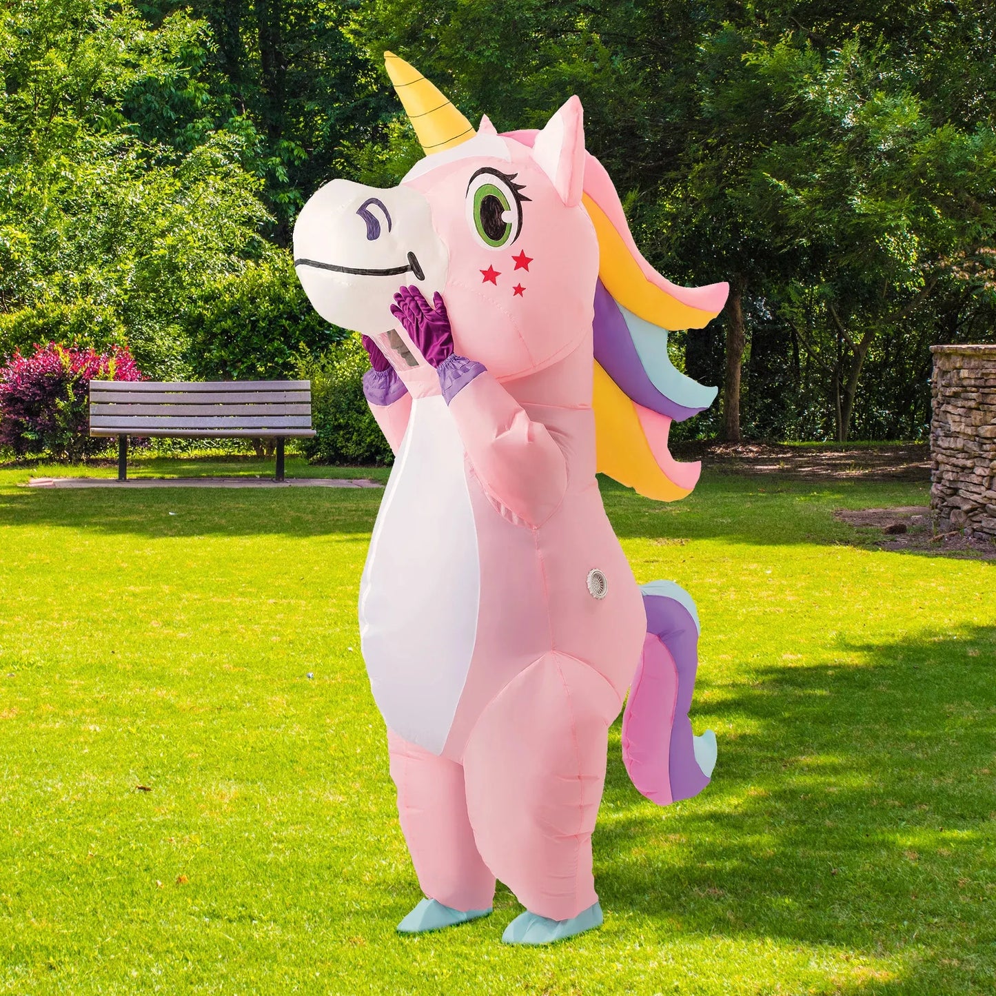 Syncfun Inflatable Costume for Adults, Full Body Unicorn Air Blow-up Halloween Costume Dress Up