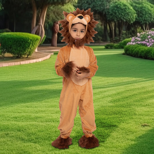 Syncfun Toddler Animal Pajamas,Brown Lion Outfit with Boots,Halloween Cosplay Dress UP