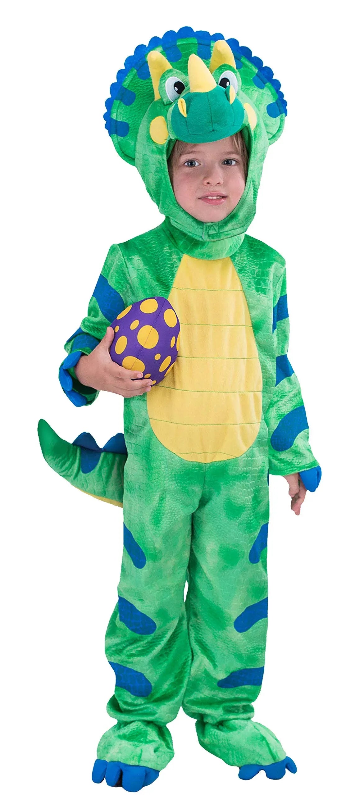 Syncfun Baby Triceratops Dinosaur Costume Set for Kids, Halloween Party Role Play Suit, Hoodie With Dinosaur Tail