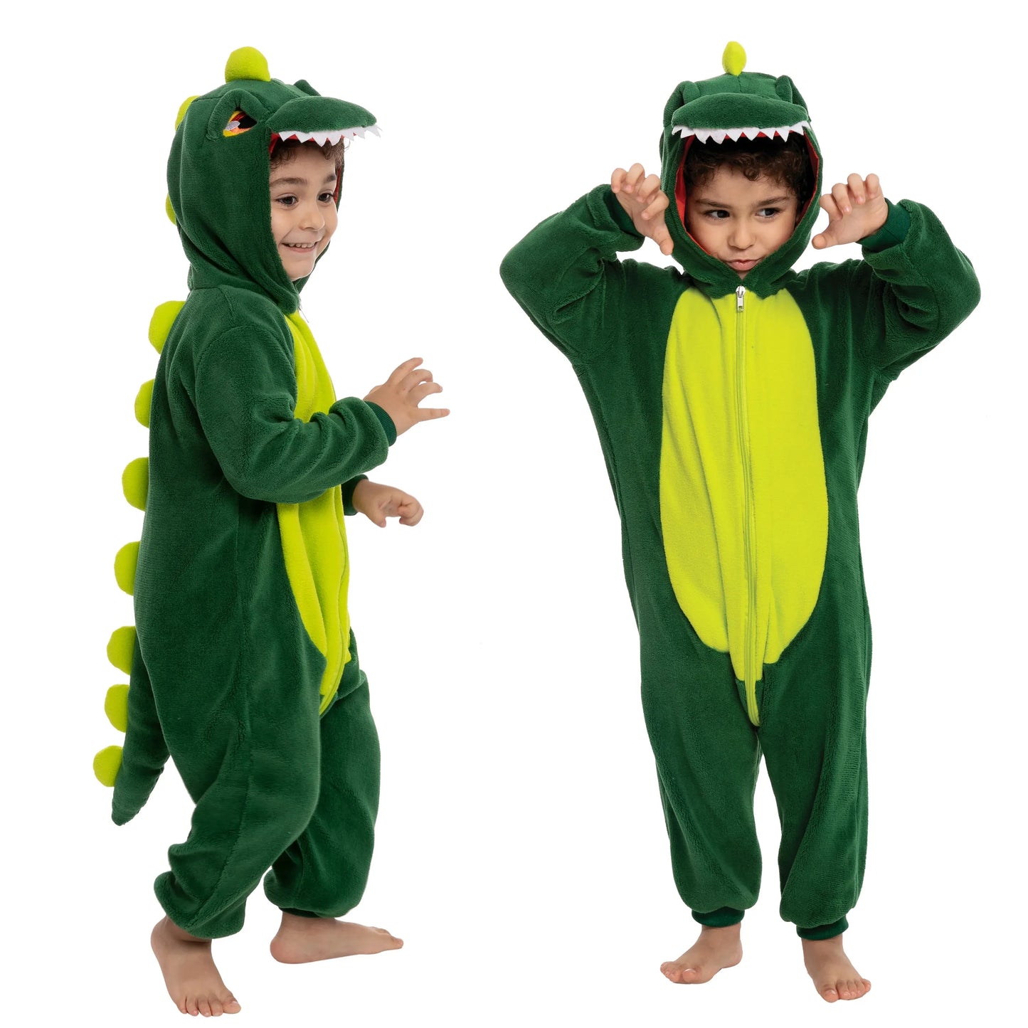 Syncfun Baby Animal Costume, Toddler Dinosaur Pajama, Plush jumpsuit Pajama Infant Romper for Halloween Party Dress Up 1-4 Year