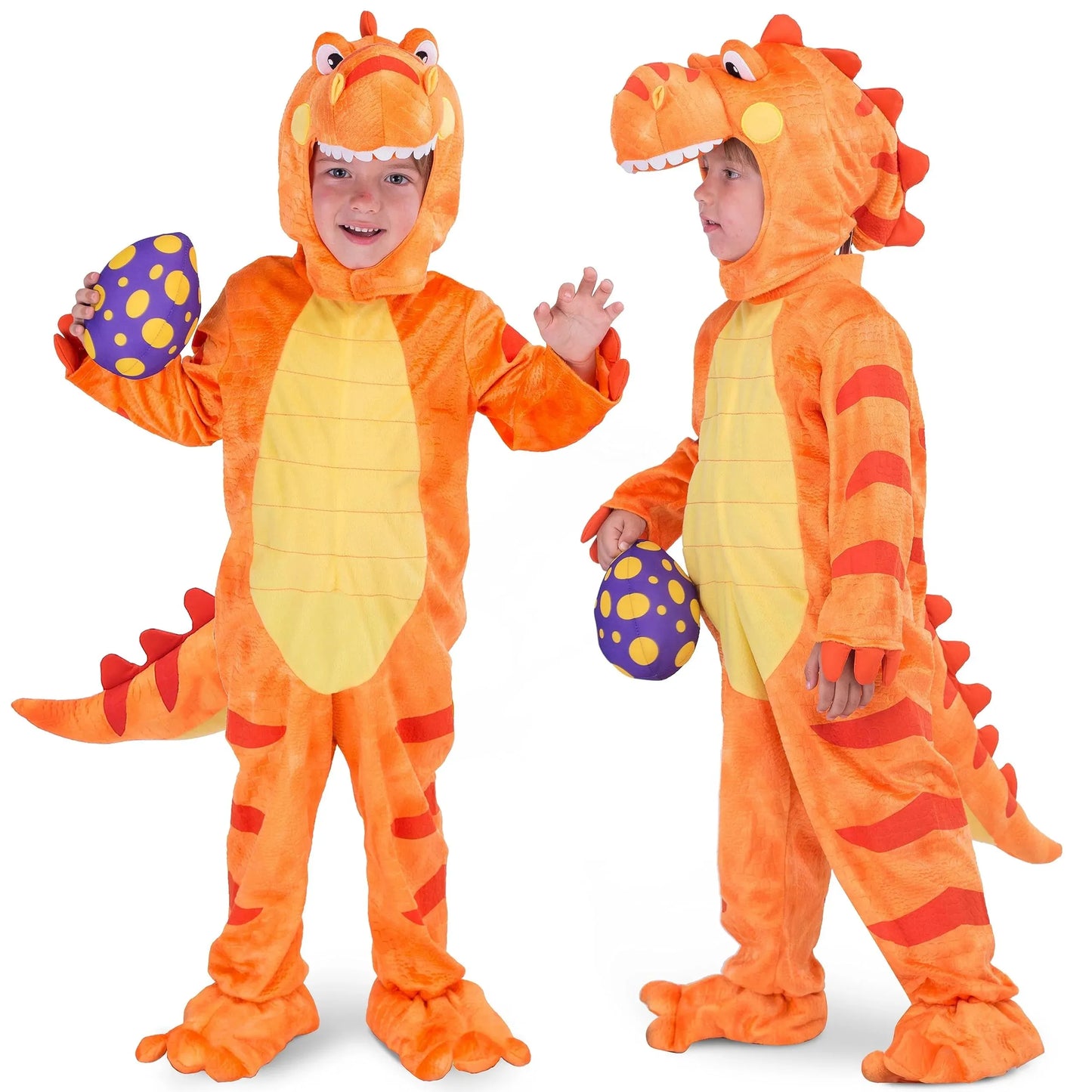 Syncfun T-Rex Costume, Dinosaur Costume with Toy Egg for Kids, Toddler Halloween Dress Up Party