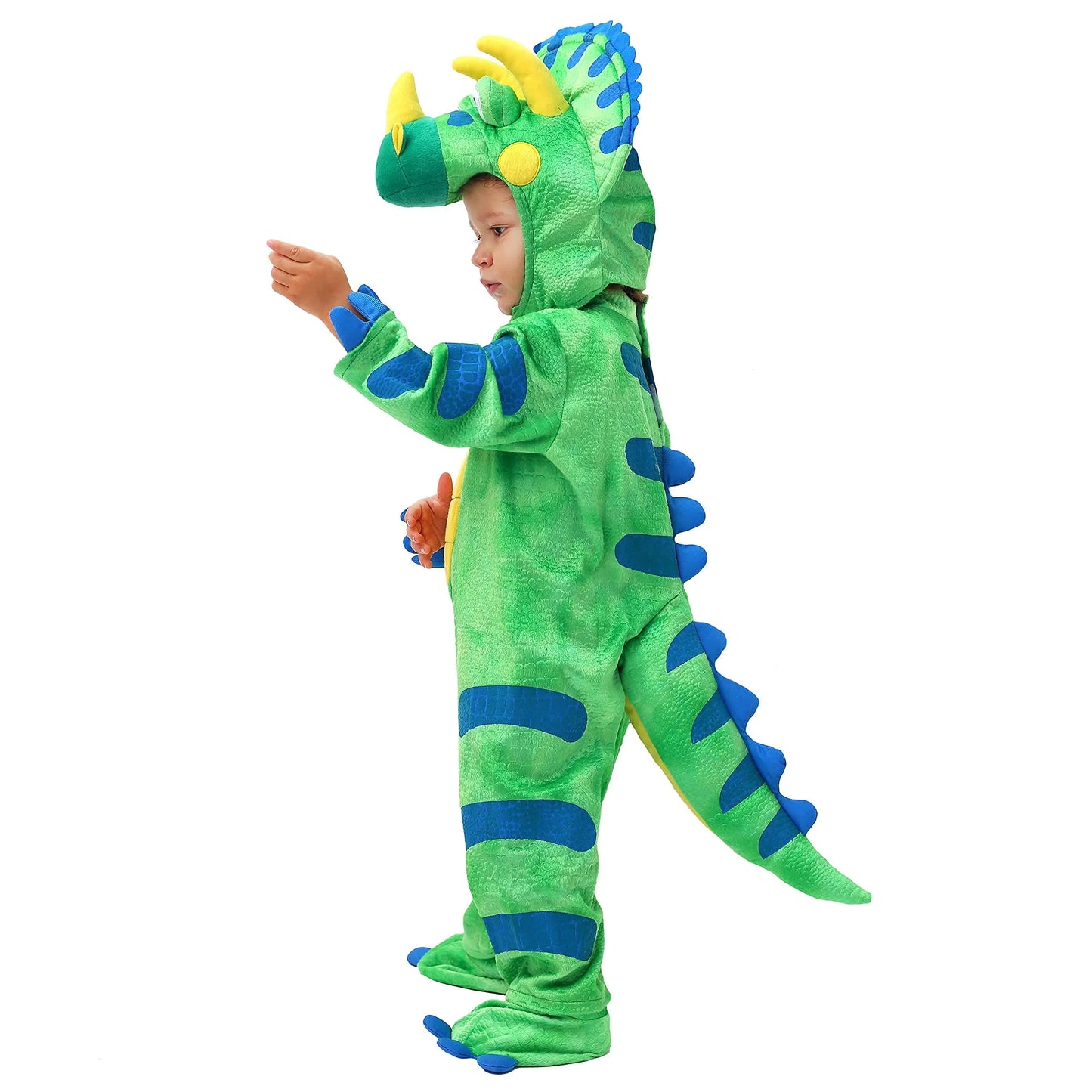 Syncfun Baby Triceratops Dinosaur Costume Set for Kids, Halloween Party Role Play Suit, Hoodie With Dinosaur Tail