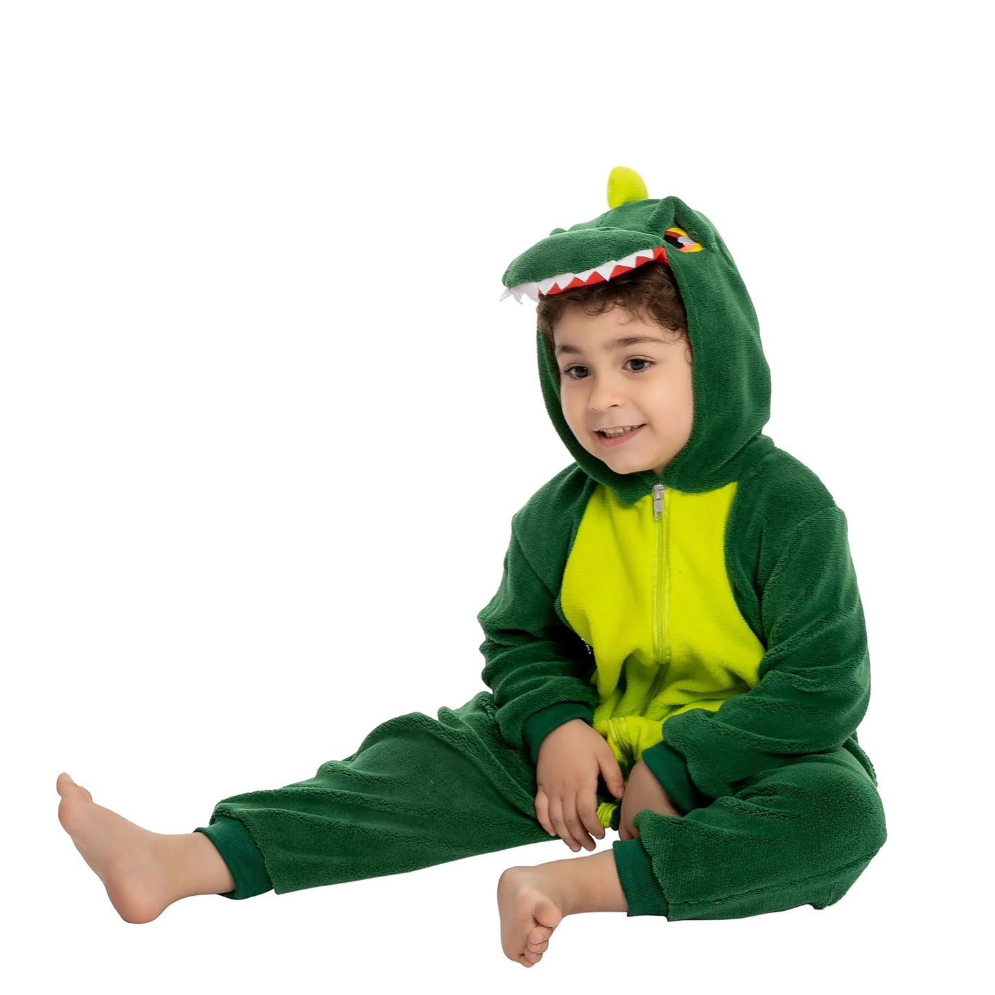 Syncfun Baby Animal Costume, Toddler Dinosaur Pajama, Plush jumpsuit Pajama Infant Romper for Halloween Party Dress Up 1-4 Year