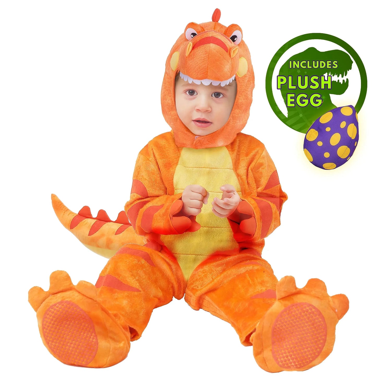 Syncfun T-Rex Costume, Dinosaur Costume with Toy Egg for Kids, Toddler Halloween Dress Up Party