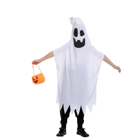 Syncfun Child Unisex Ghost costume with Horn, Halloween Cosplay Dress Up