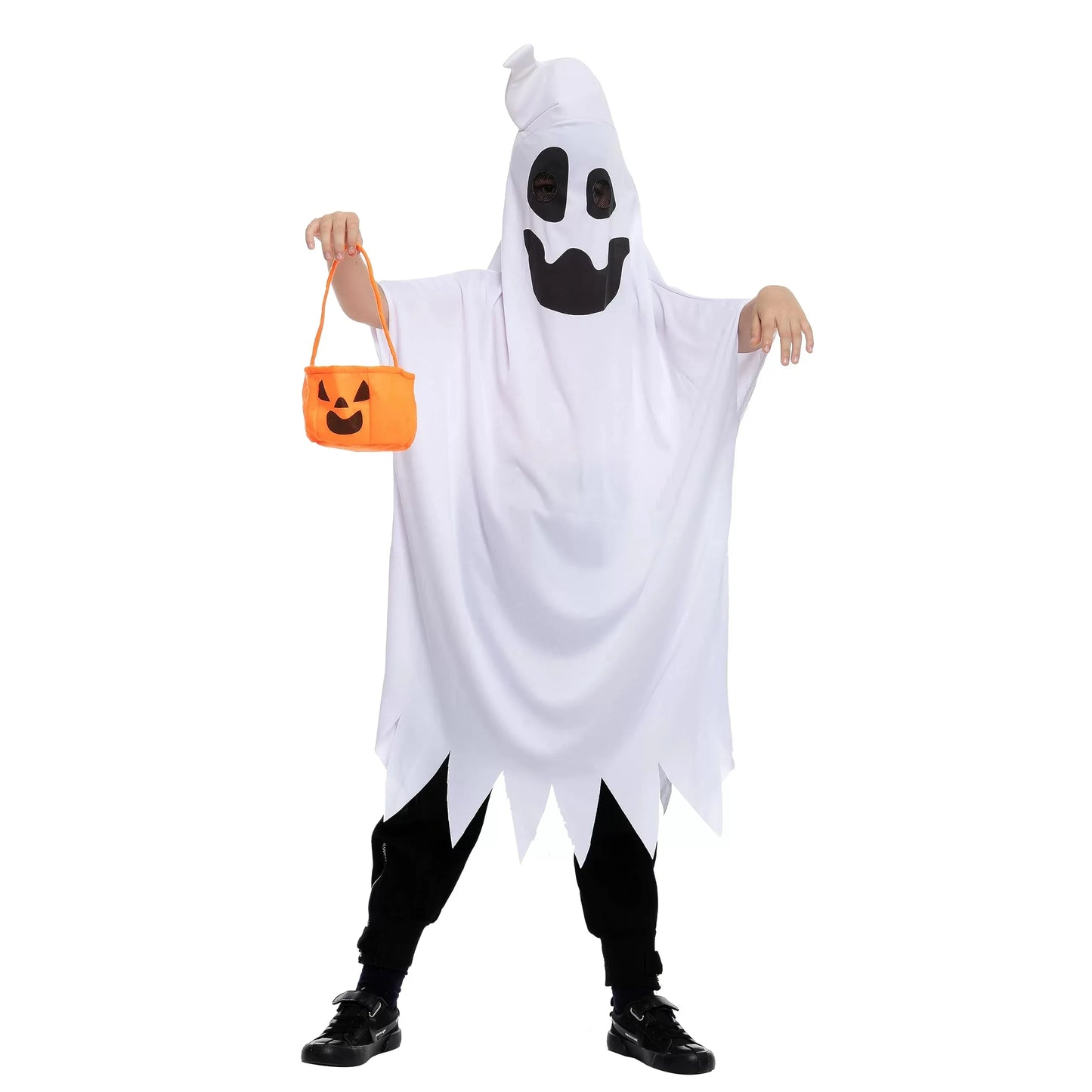 Syncfun Child Unisex Ghost costume with Horn, Halloween Cosplay Dress Up