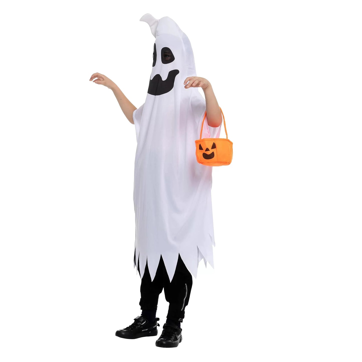 Syncfun Child Unisex Ghost costume with Horn, Halloween Cosplay Dress Up