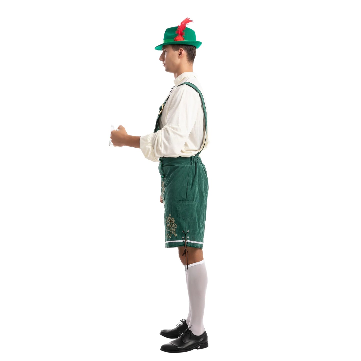 Syncfun Men's German Bavarian Oktoberfest Costume Green Set for Halloween Dress Up Party