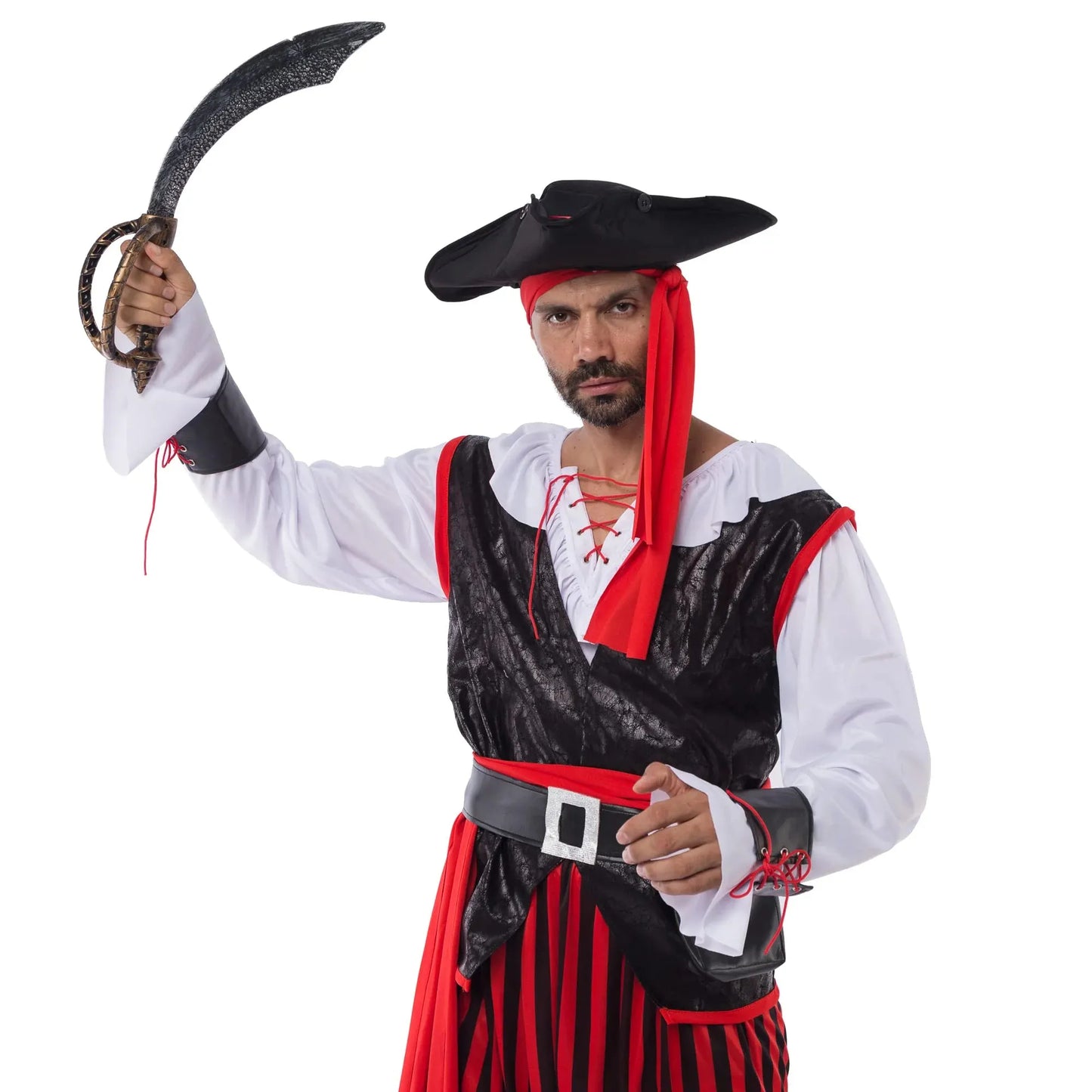 Syncfun Pirate Costume Men's Plundering Sea Captain Set for Adults Halloween Dress Up Party