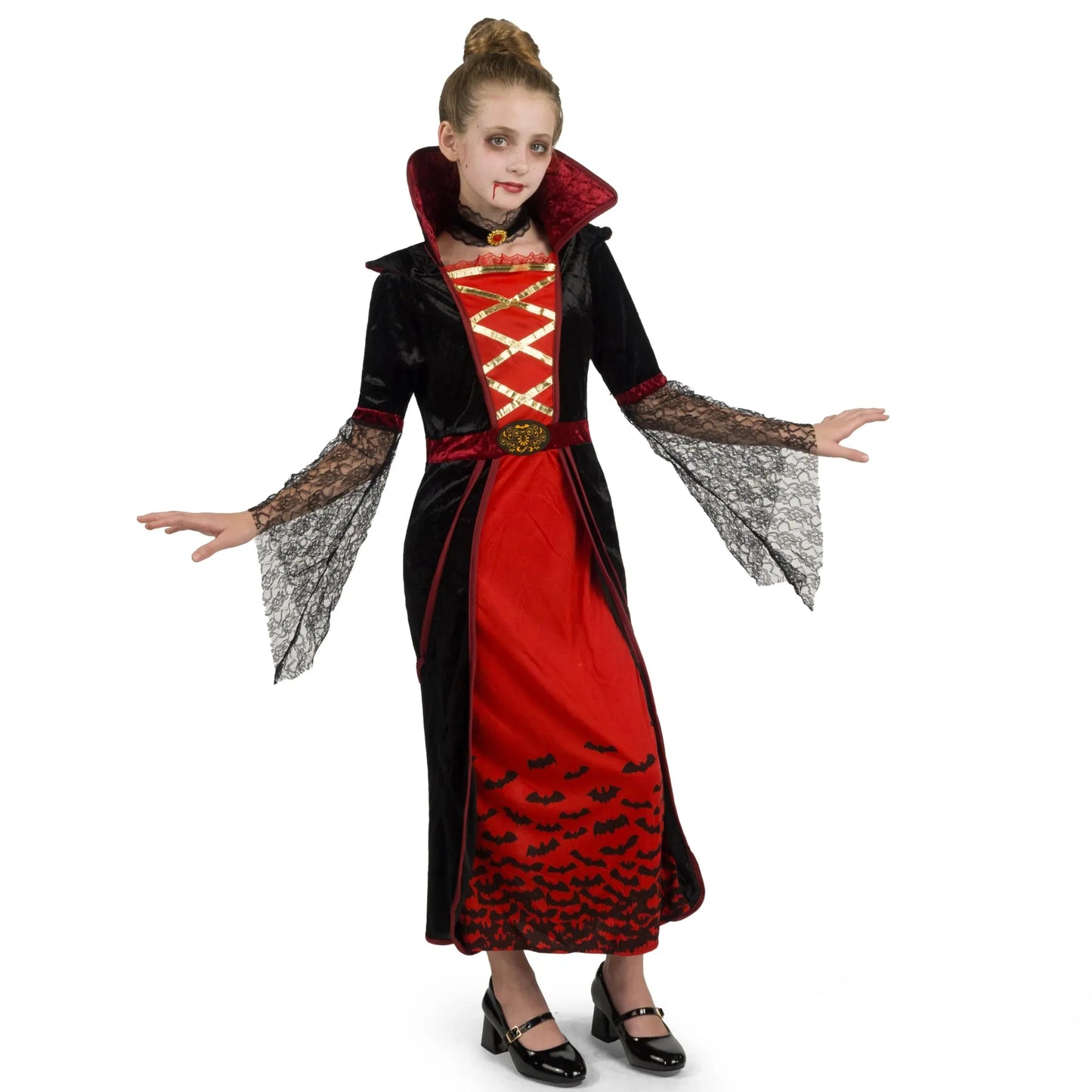 Syncfun Royal Vampire Costume for Girls Deluxe Set Halloween vampire cape Women Queen Dress Up Party