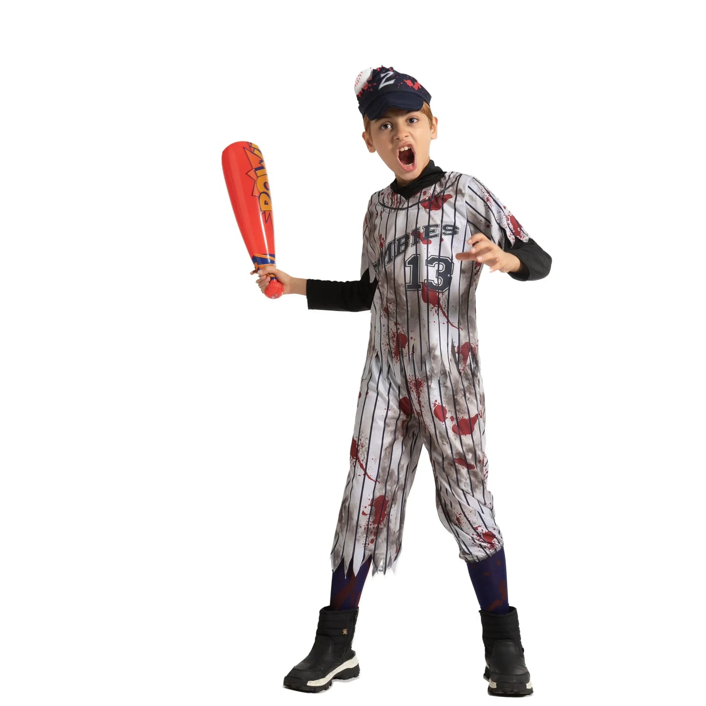 Syncfun Scary Baseball Player Zombie Costume for Boys, Halloween Costumes Scary for Kids, Halloween Party Dress Up