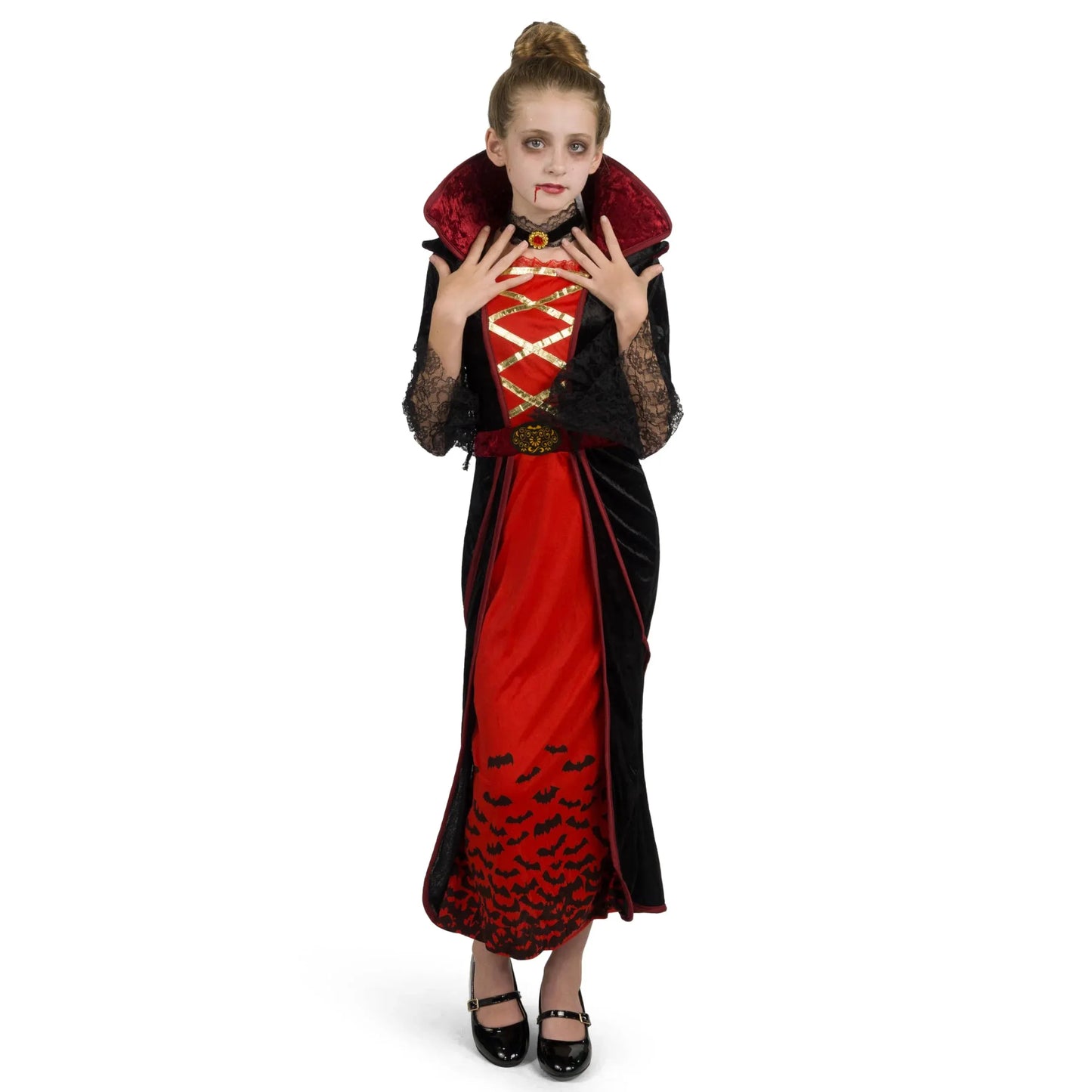 Syncfun Royal Vampire Costume for Girls Deluxe Set Halloween vampire cape Women Queen Dress Up Party