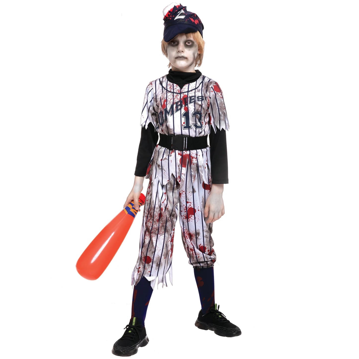 Syncfun Scary Baseball Player Zombie Costume for Boys, Halloween Costumes Scary for Kids, Halloween Party Dress Up