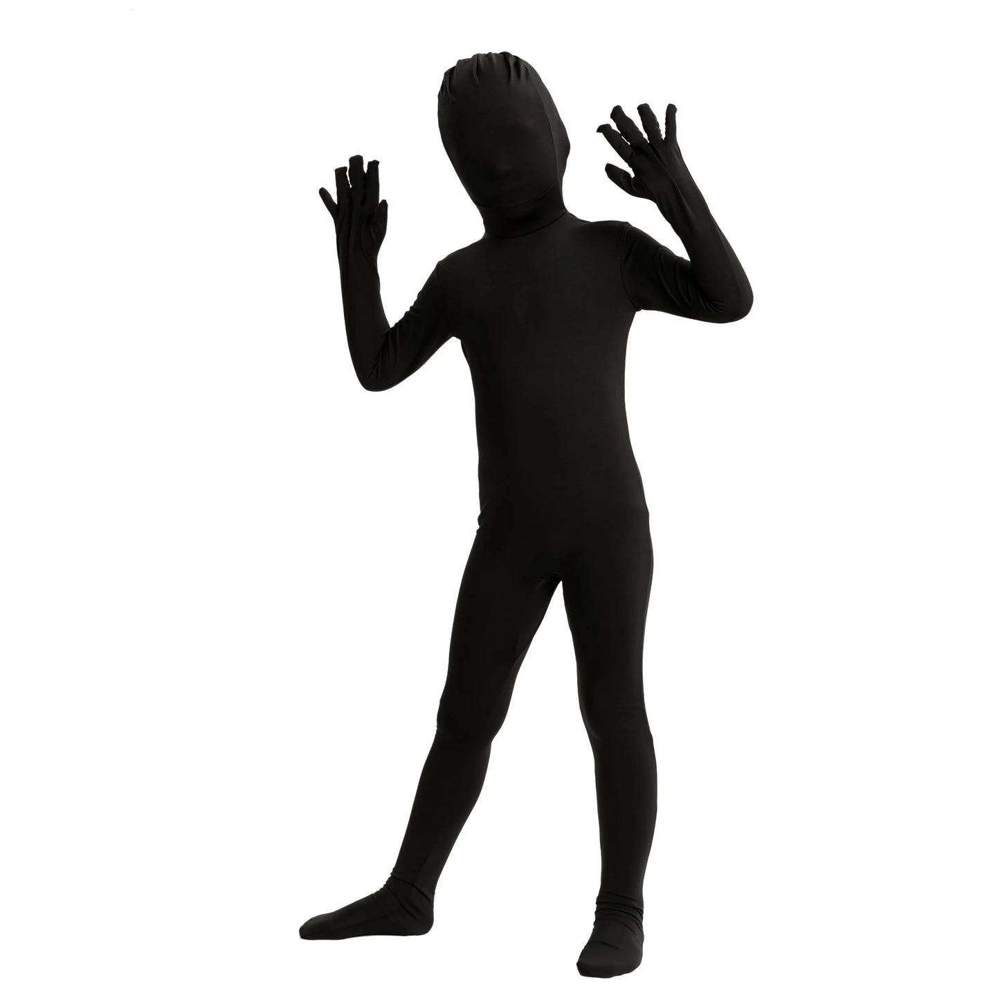 Syncfun Black Shadow Demon Costume for Kids, Full Bodysuit Skin Costume for Toddlers Halloween Party Fancy Dress Up Age up to 12 Years