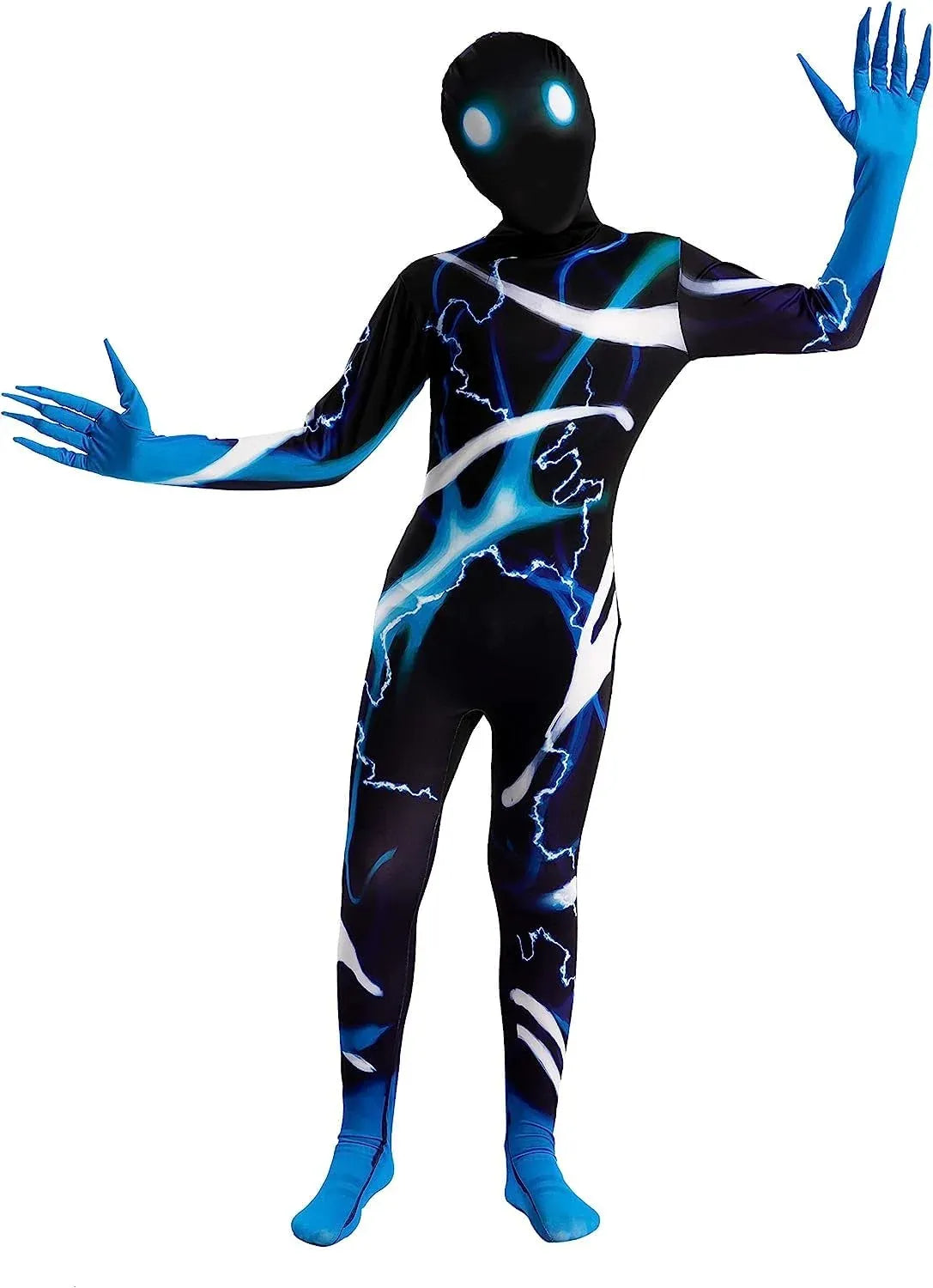 Syncfun Scary Demon Halloween Costume for Kids, Slenderman Skin Bodysuit Skinsuit for Boys Girls Halloween Dress up Party Age up to 12 Years