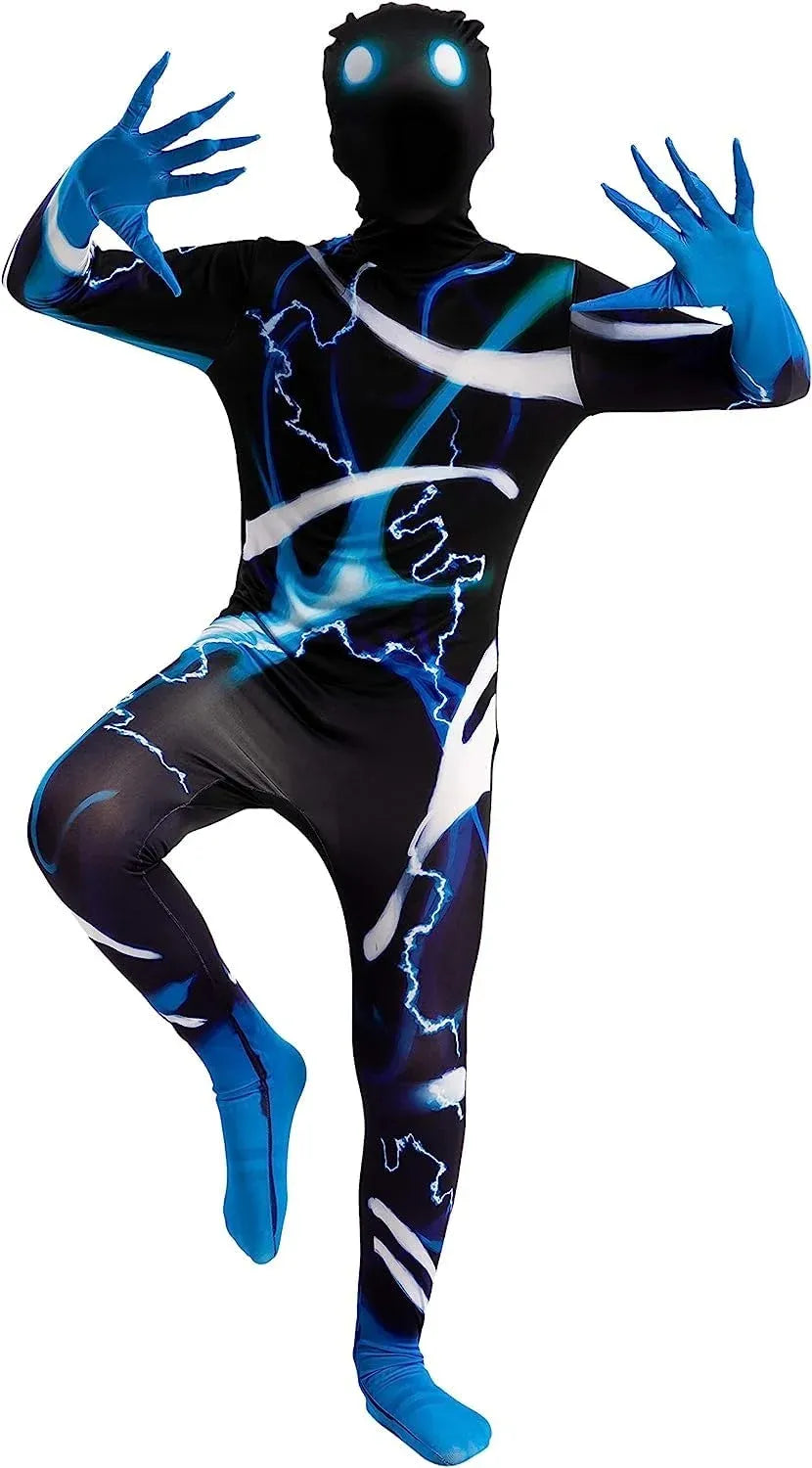 Syncfun Scary Demon Halloween Costume for Kids, Slenderman Skin Bodysuit Skinsuit for Boys Girls Halloween Dress up Party Age up to 12 Years