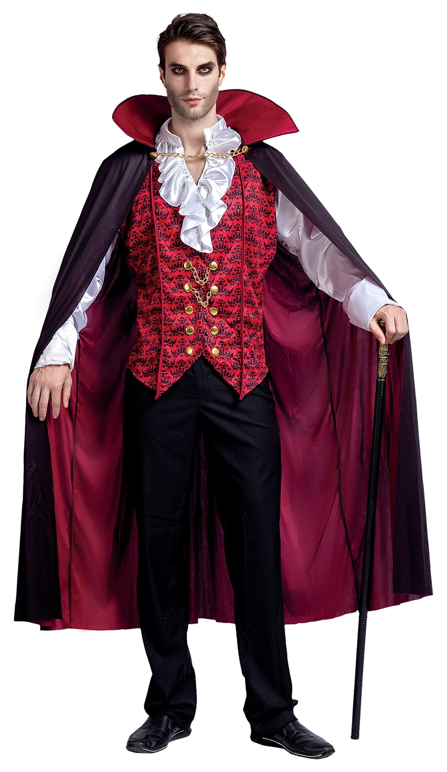 Syncfun Halloween Vampire Costume Set for Adult Halloween Costumes Party Fancy Dress-up