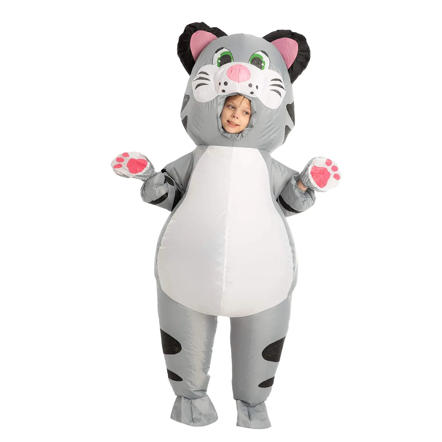 Syncfun Cat Full Body Inflatable Animal Costume for Child, Unisex Inflatable Costume, kitty for Halloween Halloween, Kitten Role Play,M