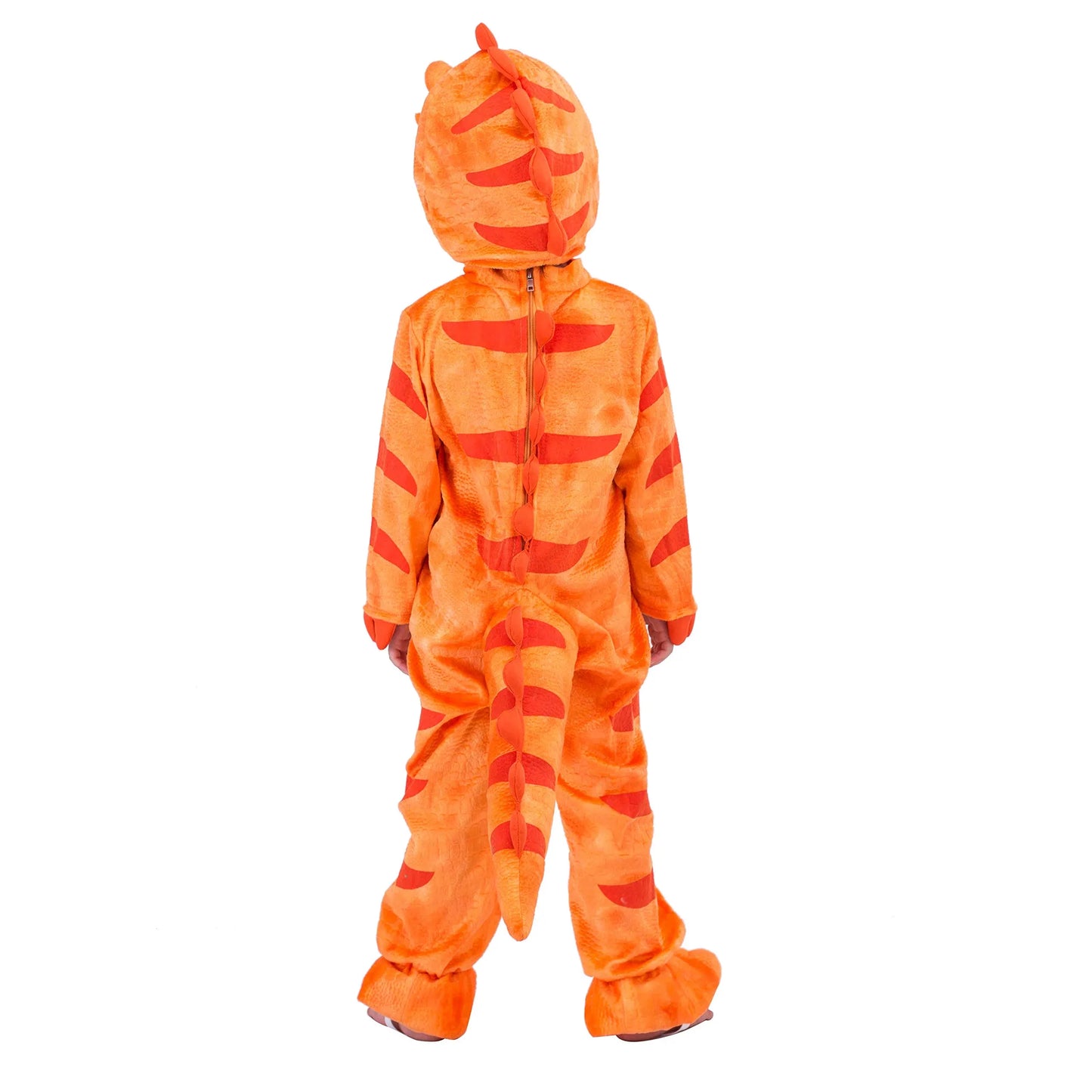 Syncfun Dinosaur T-Rex Realistic Orange Costume for Kids, with Toy Egg Halloween Dress Up-S