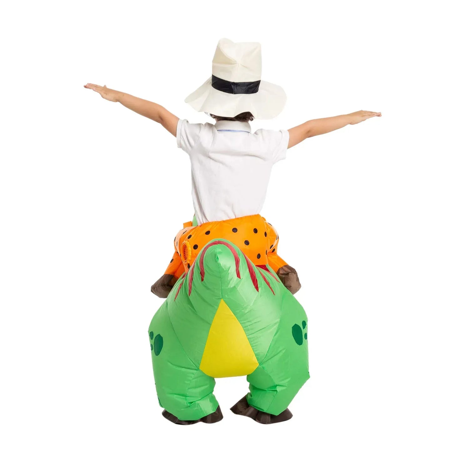 Syncfun Halloween Inflatable Dinosaur Costume for kids, Riding a T-Rex Air Blow-up Party Costume for 4-6 Years Child Unisex