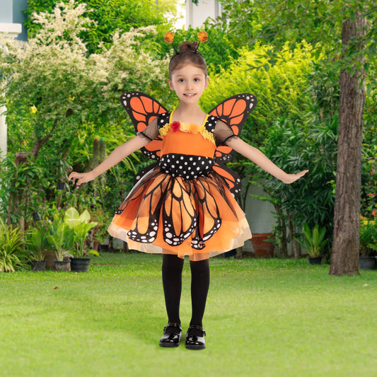 Syncfun Butterfly Costume for Kids Girls, Halloween Fairy Princess Costume for Toddler Child