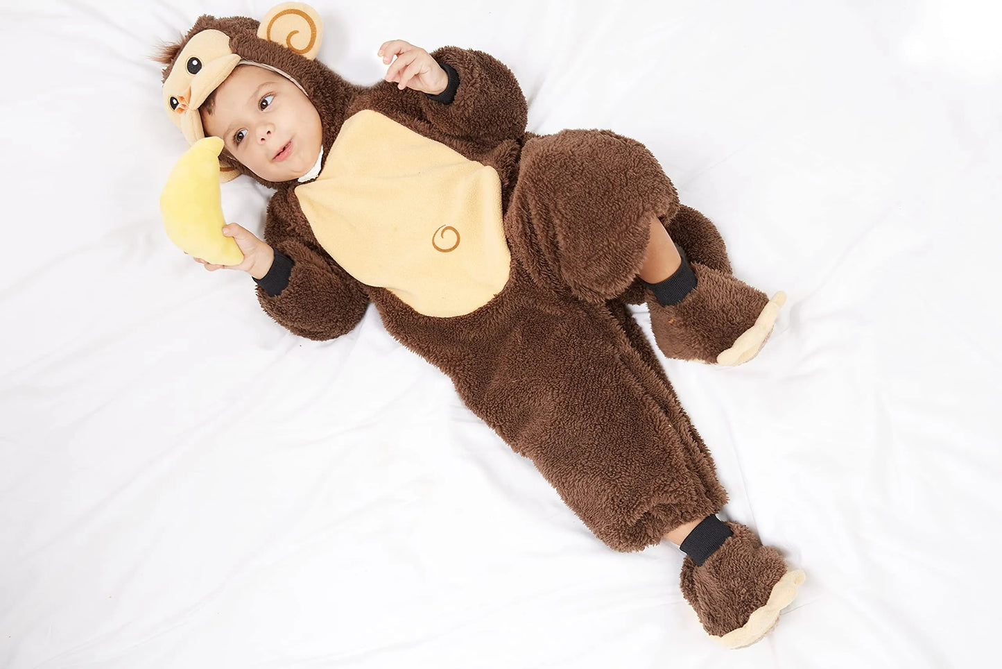 Syncfun Baby Monkey Costume Set Fancy Dress Costume Outfit Hooded Romper Jumpsuit