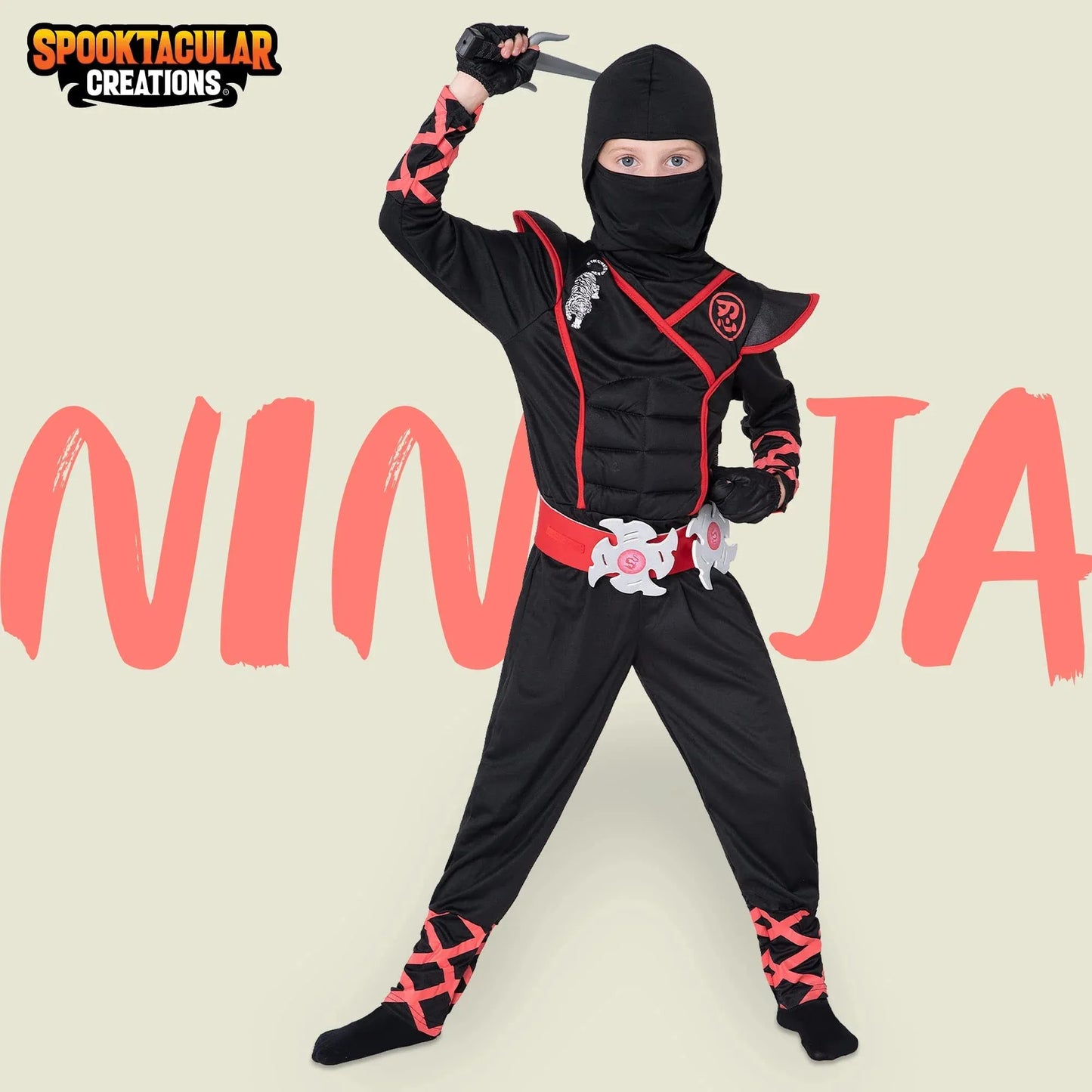 Syncfun Ninja Costume for Boys Halloween Fancy Dress Costume for Kids Age 3 & up