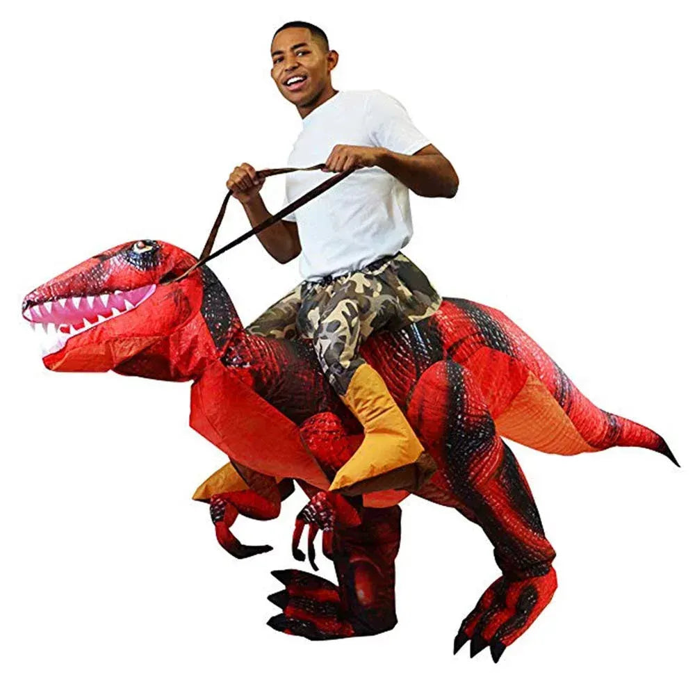 Syncfun Inflatable Costume Dinosaur for Adult, Riding a Raptor Air Blow-up Men Halloween Costume Dress UP