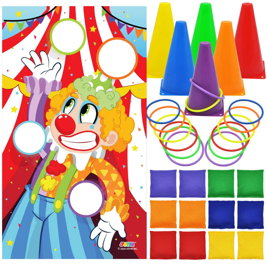 Joyfy 31 Pcs Carnival Games, Ring Toss Games for Kids Indoor Outdoor Play , Family Fun Party Games
