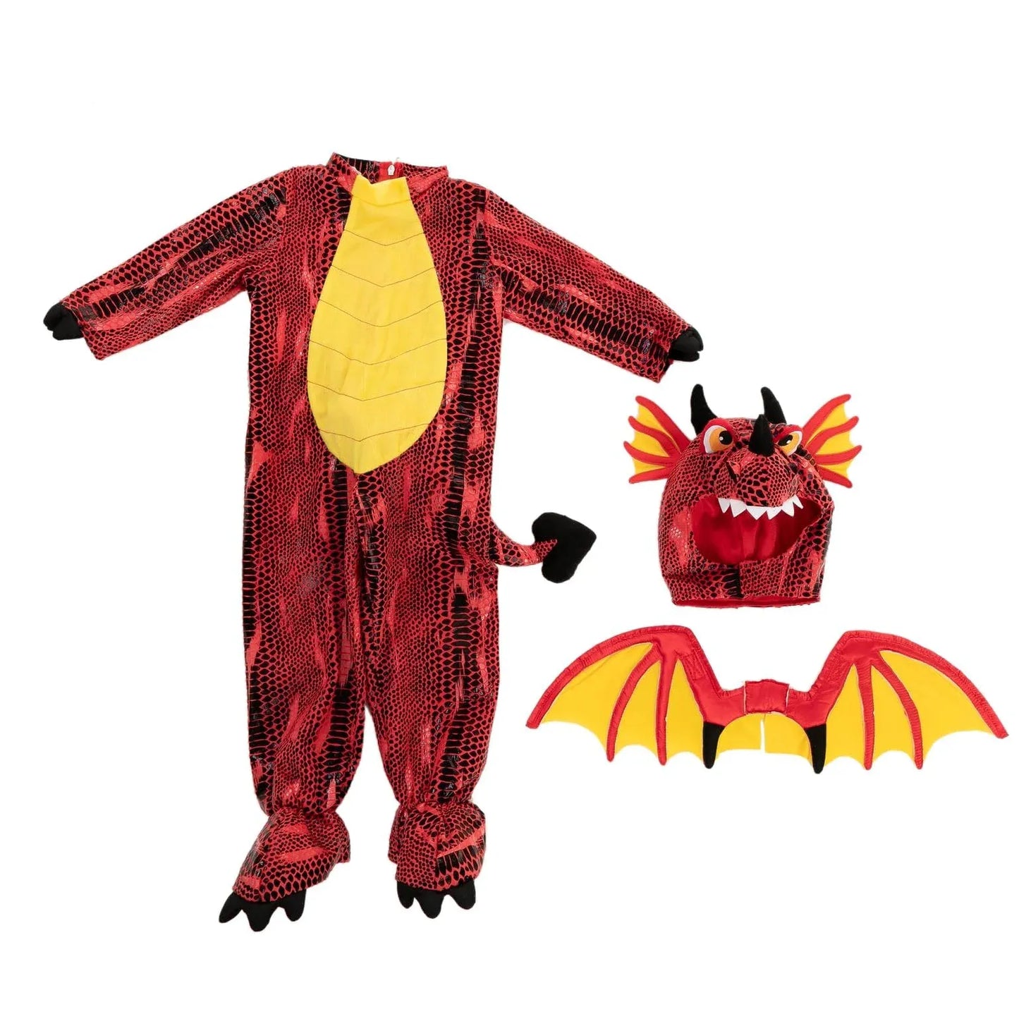 Syncfun Dinosaur Costume for Kids, Baby Unisex Dragon Costume with Wings for Boys Halloween Dress Up, Dinosaur Themed Party 3-7 Years