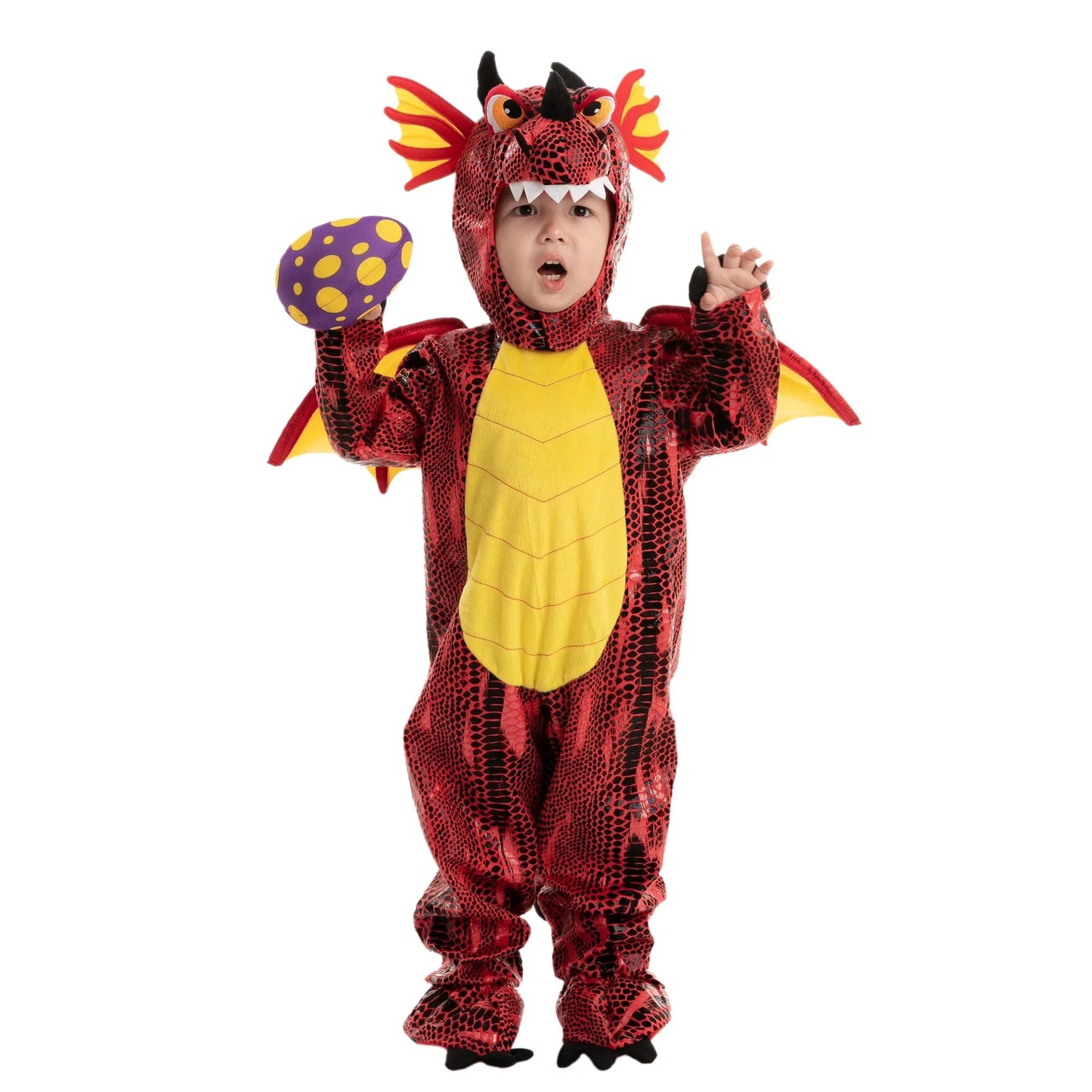 Syncfun Dinosaur Costume for Kids, Baby Unisex Dragon Costume with Wings for Boys Halloween Dress Up, Dinosaur Themed Party 3-7 Years