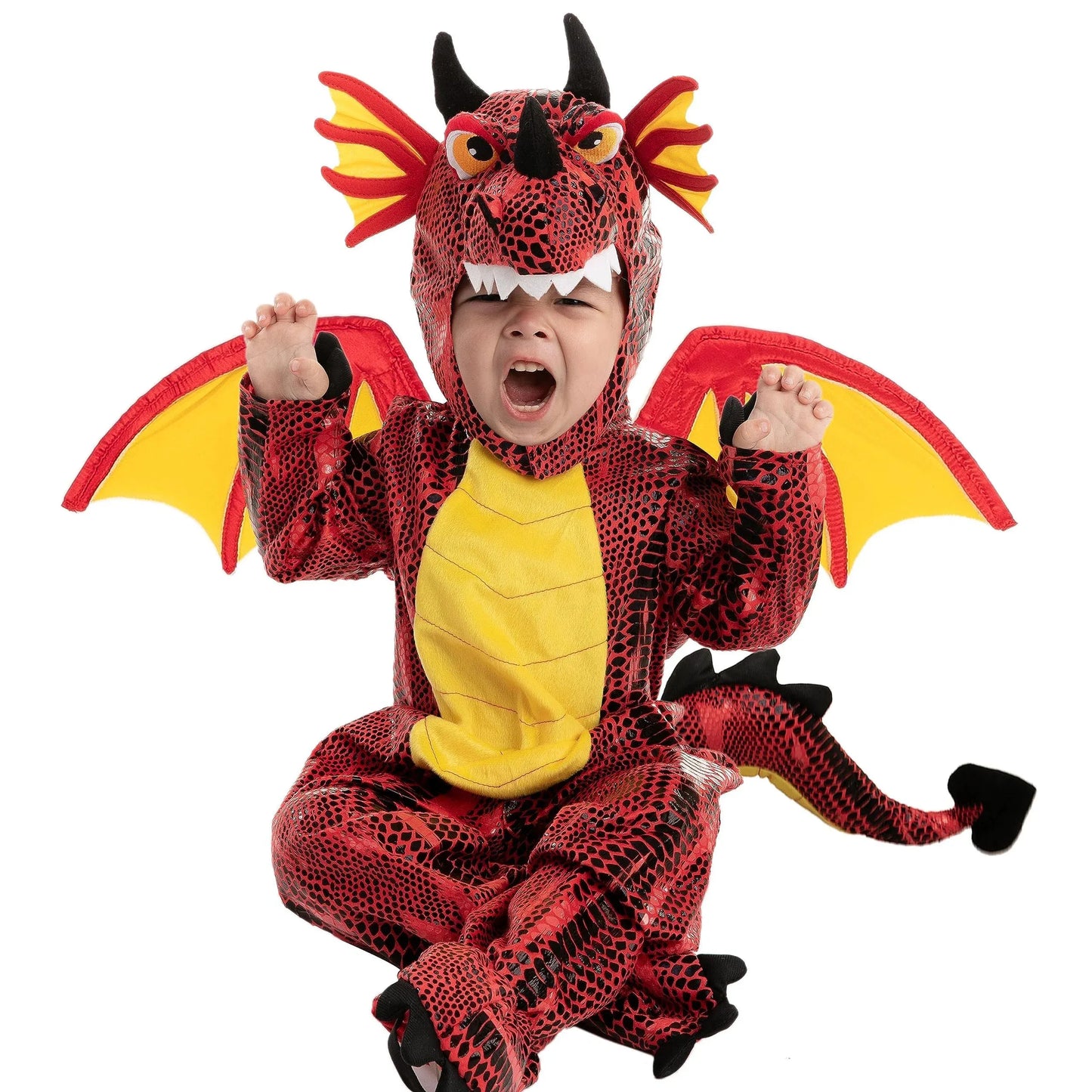 Syncfun Dinosaur Costume for Kids, Baby Unisex Dragon Costume with Wings for Boys Halloween Dress Up, Dinosaur Themed Party 3-7 Years