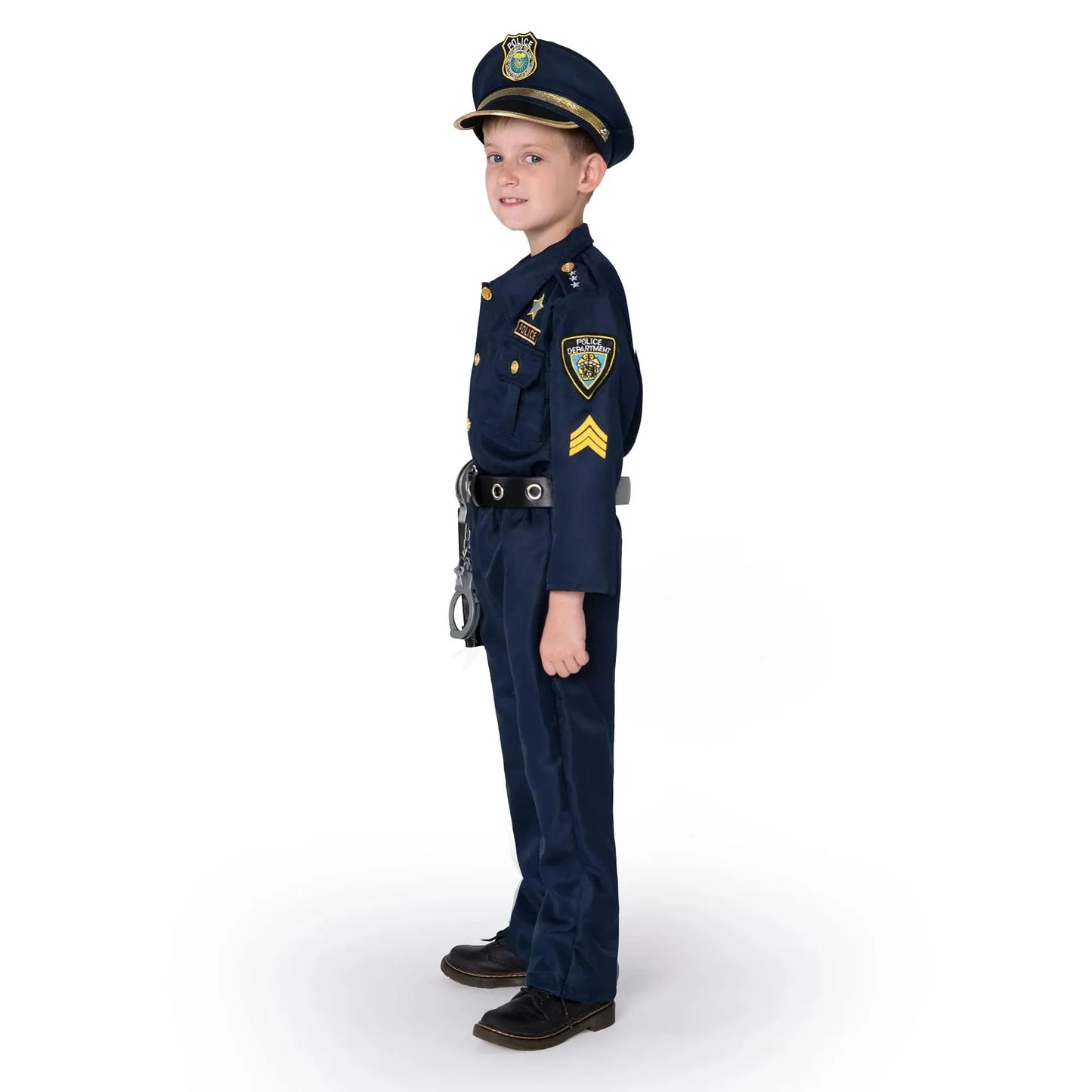 Syncfun Police Officer Costume Set for Boys, Police Man Pretend Kit Halloween Costume Cosplay for Toddler Kids 3-10 Years