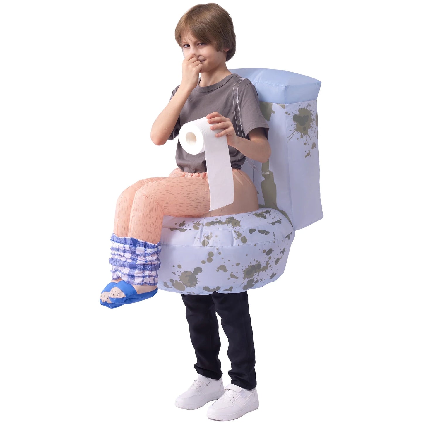 Joyfy Inflatable Costumes for Kids, Sitting on a Toilet Inflatable  Costume, for Halloween Fancy Dress Parties Cosplay